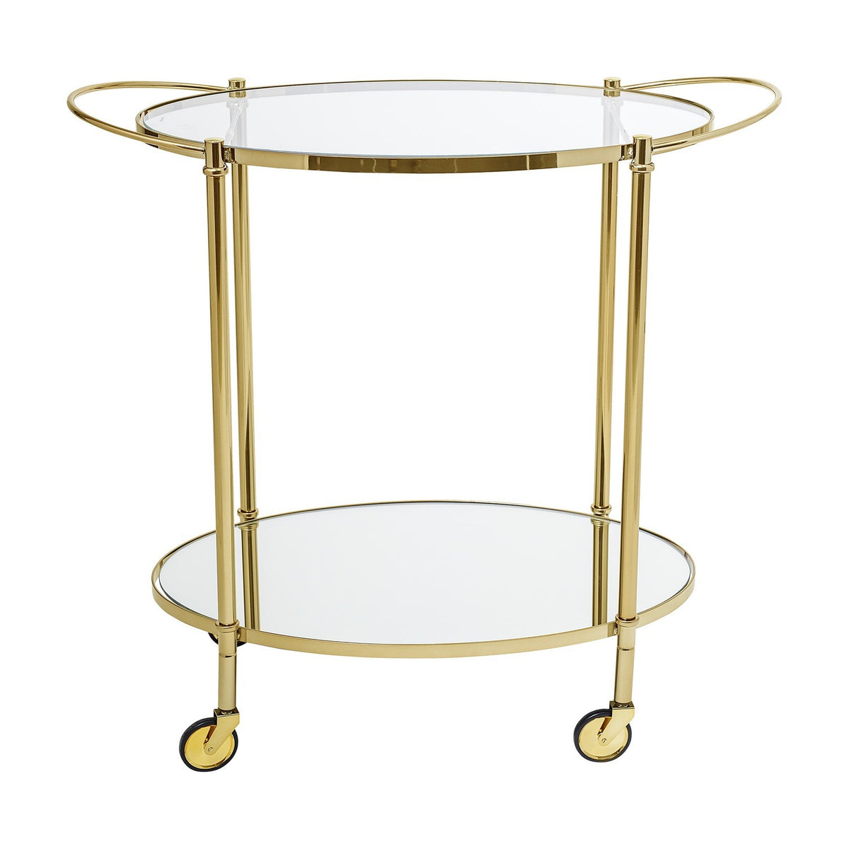 Fine Glass Bar Table - Gold