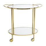 Fine Glass Bar Table - Gold