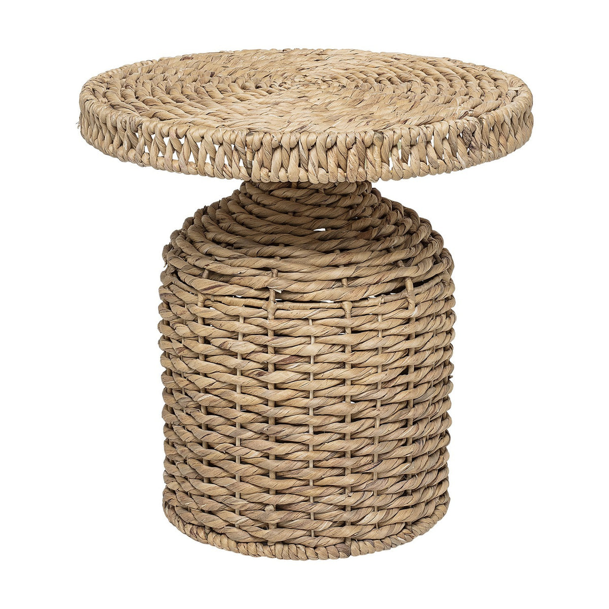 Camo Round Water Hyacinth Side Table - Natural