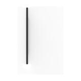 Rodi 2 Light Linear Wall Light in matt black iron, a slim vertical bar fixture with uplight and downlight at each end, shown on a plain white background.