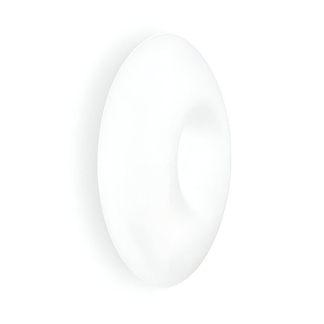 Introducing the Hollow 3 Light Ceiling & Wall Light in White, featuring a minimalist and modern design with a smooth, circular form. Perfect for contemporary interiors, this 50cm fixture provides a soft ambient glow, gently casting shadows on surrounding surfaces.