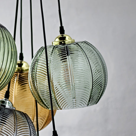 Adar Glass Pendant Light - Green
