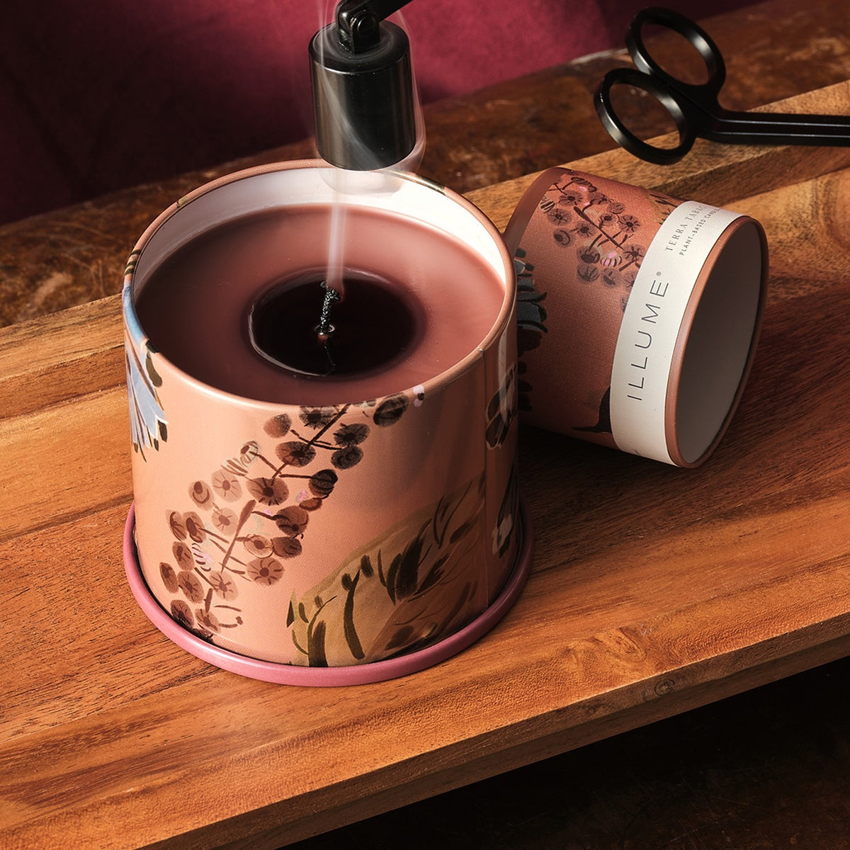 Terra Tabac Leaf Demi Vanity Tin Scented Candle