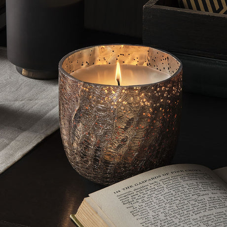 Woodfire Crackle Glass Scented Candle