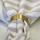 Laurie Round Brass Napkin Rings Pack of 4 - Gold