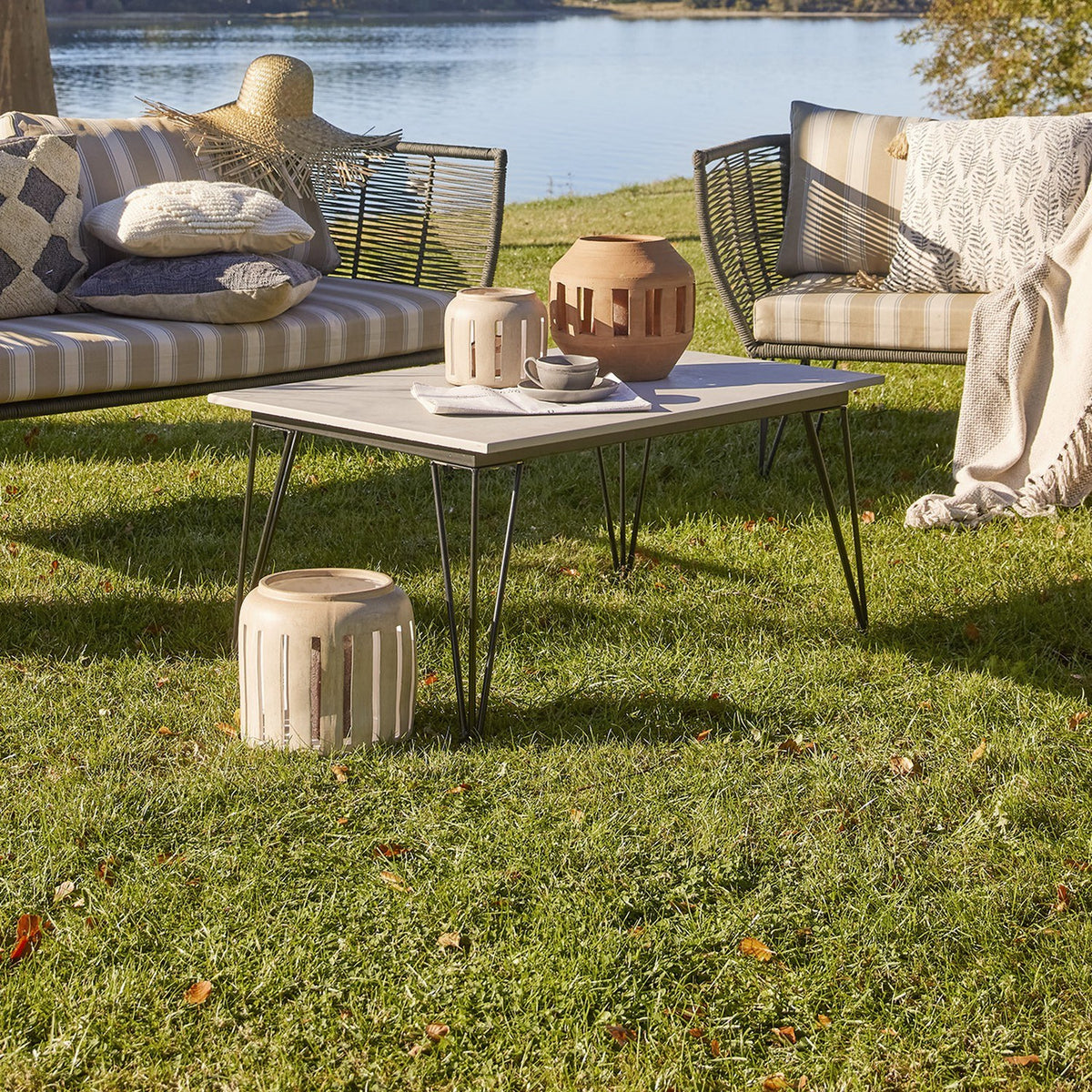 Mundo Cement Garden Table 90x60cm - Grey