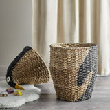 Tazia Penguin Basket with Lid - Black