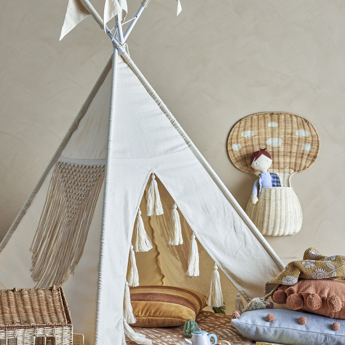 Fardin Cotton Play Tent - Natural