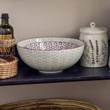 Maya Stoneware Bowl 28.5cm - Green