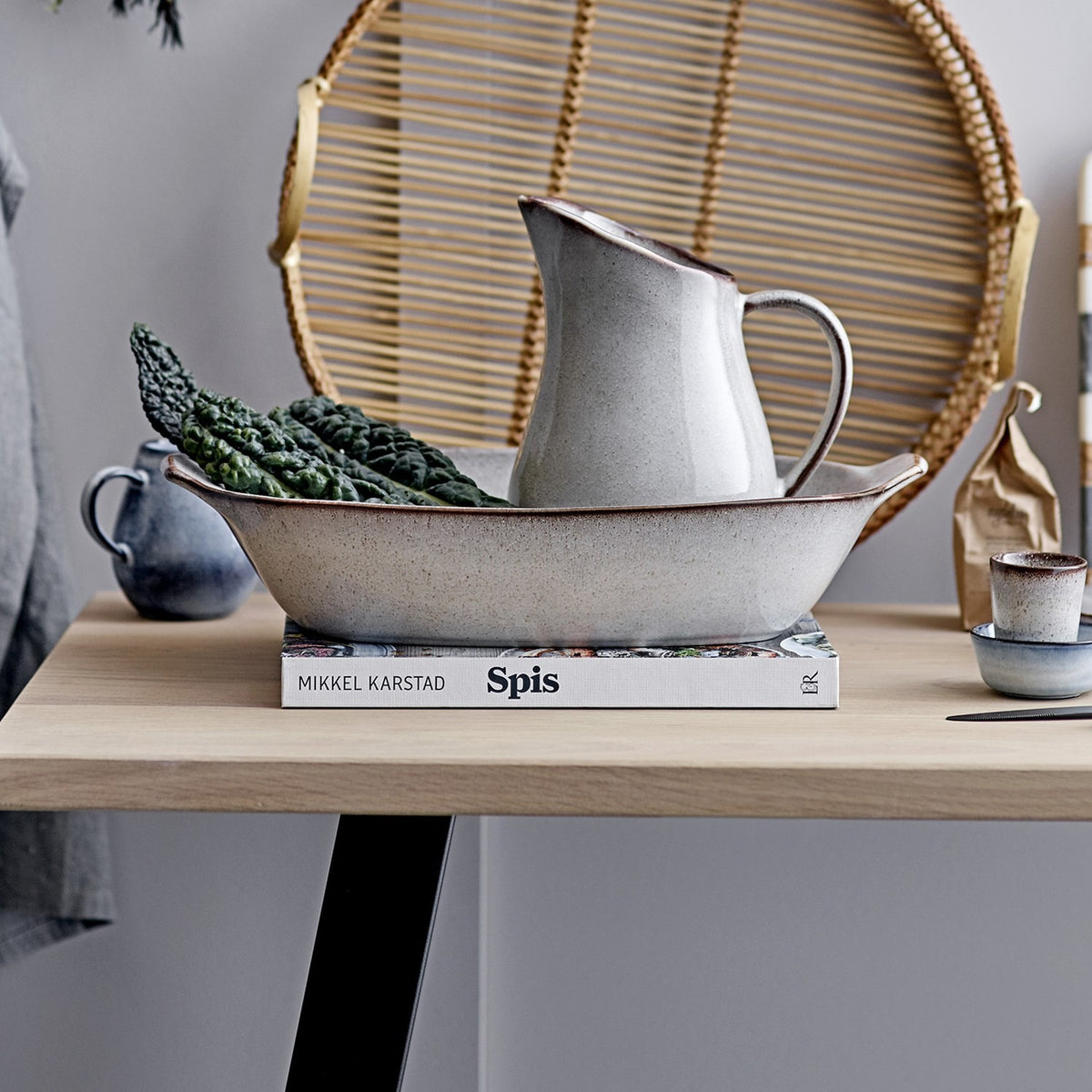 Sandrine Stoneware Oven Dish - Grey