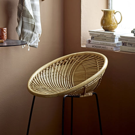 Yonne Rattan Bar Chair - Beige