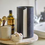 Celian Wooden Kitchen Roll Holder - Black