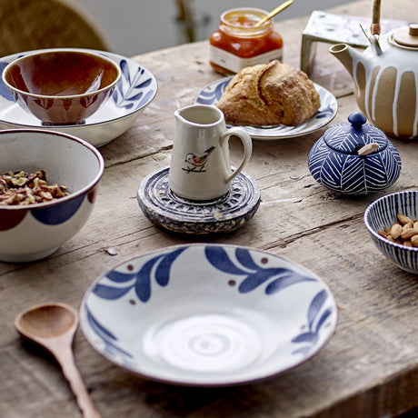 Camellia Porcelain Deep Plate 22cm - Blue