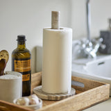 Emy Marble Kitchen Roll Holder - Beige