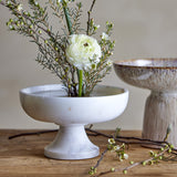 Eris Marble Pedestal Bowl 20.5cm - White