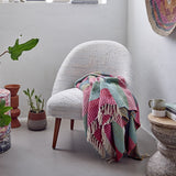 Isnel Pink Striped Throw - Multi