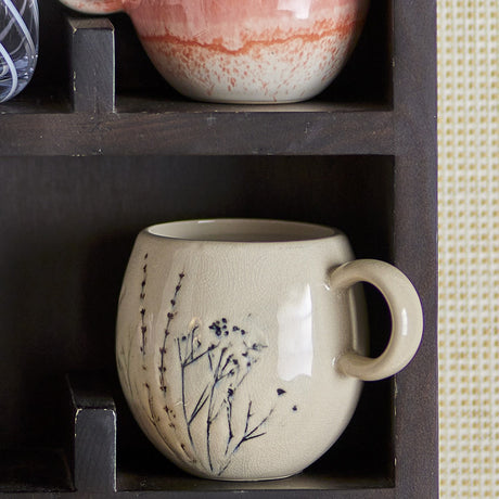 Bea Crackle Stoneware Cup 250ml - Beige