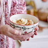 Yule Snowflake Stoneware Christmas Bowls 14cm Set of 2 - Multi