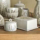 Bea Crackle Stoneware Butter Dish - Cream