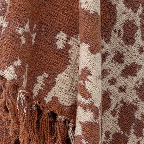 Giuseppa Tie Dye Cotton Throw - Brown