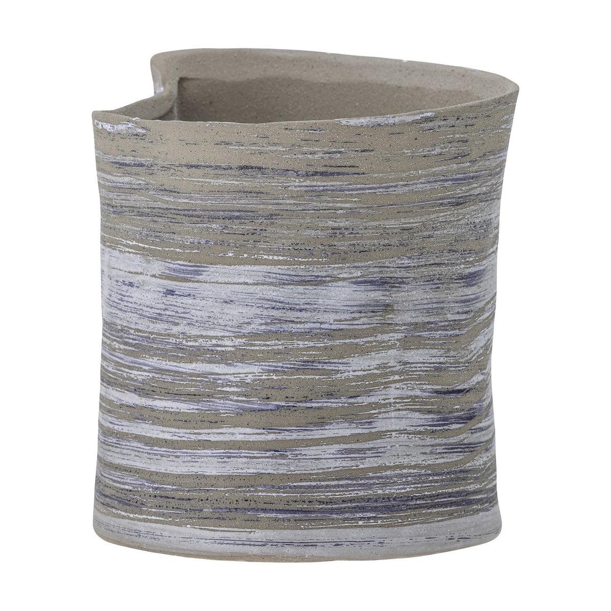 Adelle Stoneware Plant Pot - Grey