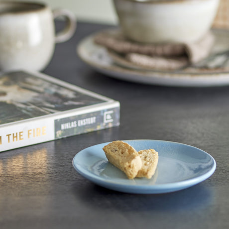 Safie Speckled Stoneware Plate - Blue
