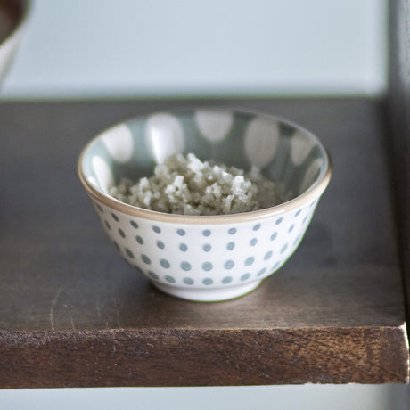 Maple Dotted Stoneware Bowl 6.5cm - Green