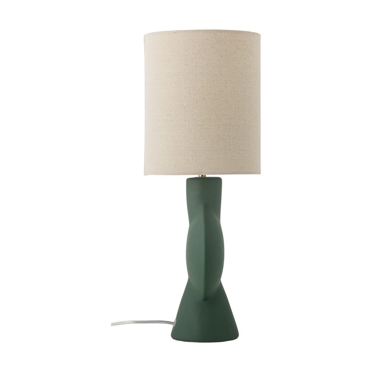 Sergio Stoneware Table Lamp with Linen Shade - Green