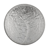 Leila Floral Iron Tray - Silver