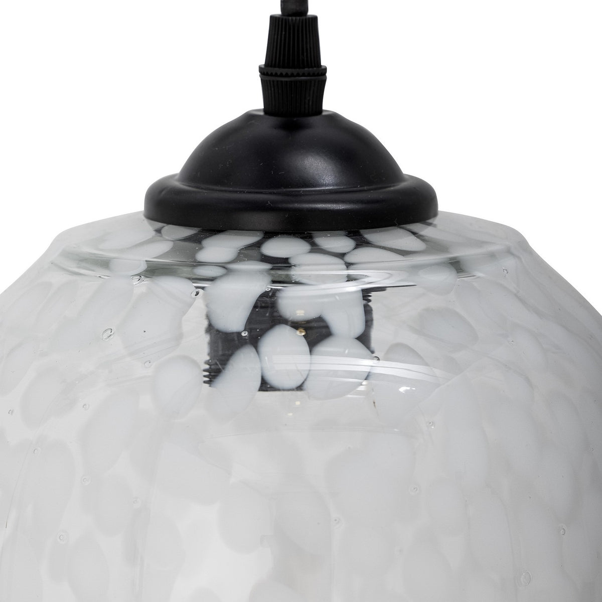 Gisele Glass Pendant Light - White