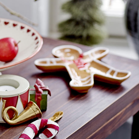 Ginnie Ceramic Christmas Platter - Brown