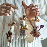 Peo Wool Christmas Tree Decorations Set of 3 - Beige
