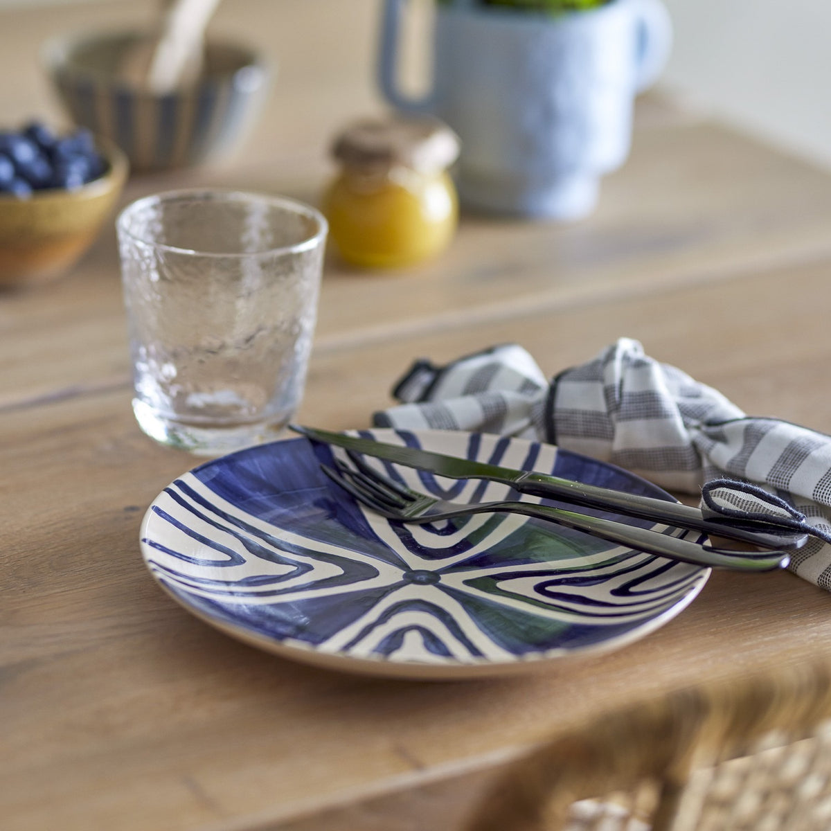 Shama Stoneware Side Plate - Blue
