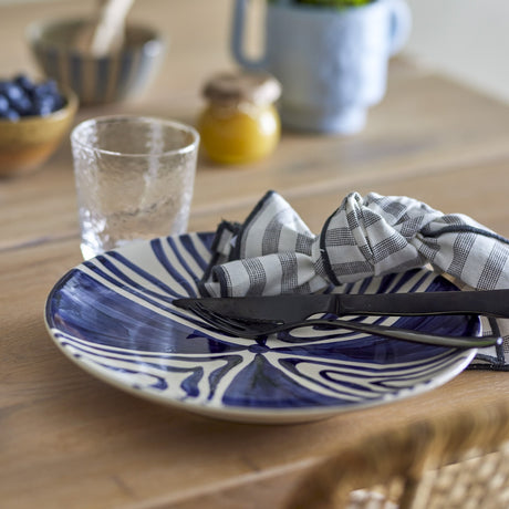 Shama Stoneware Dinner Plate - Blue