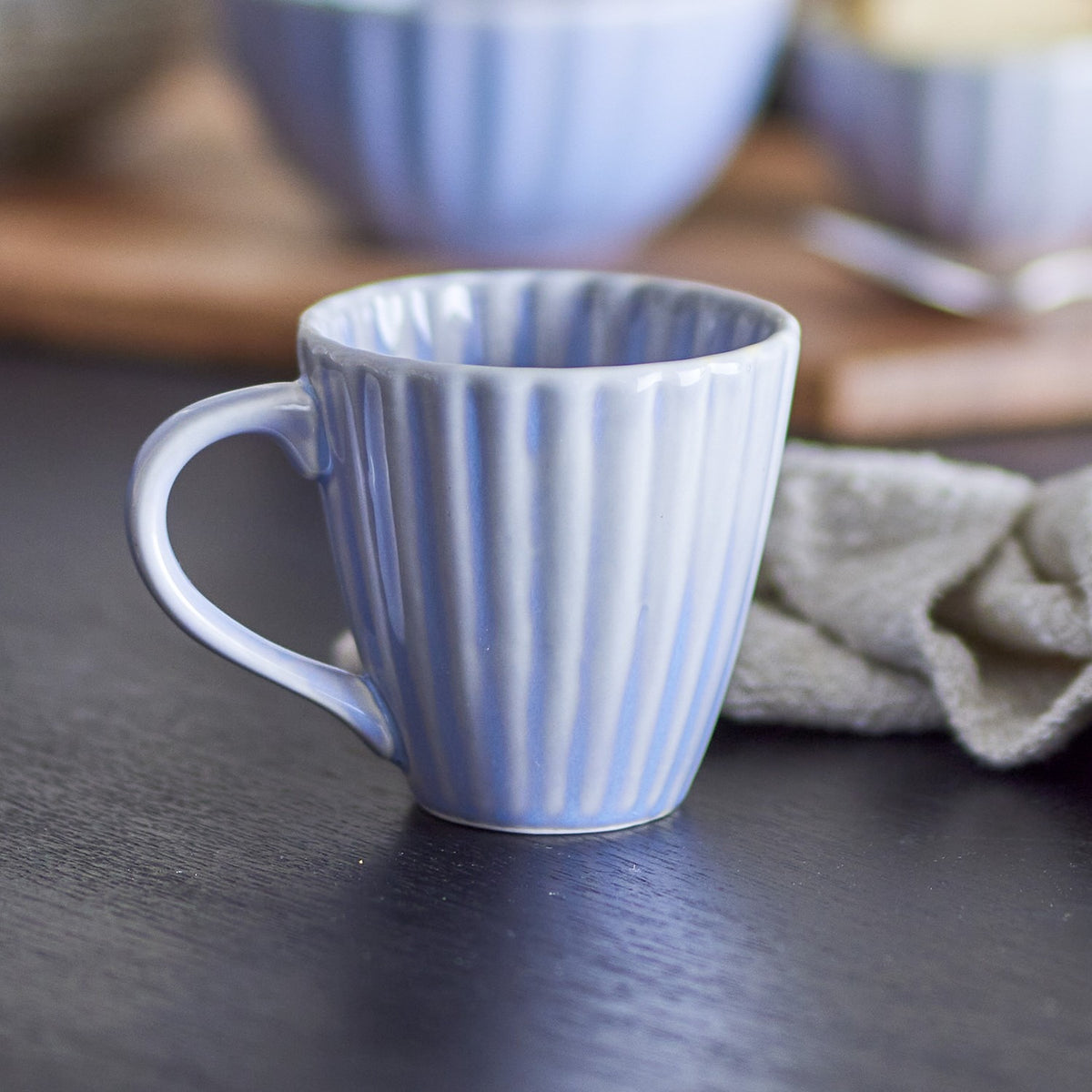 Latina Stoneware Cup 220ml - Light Blue