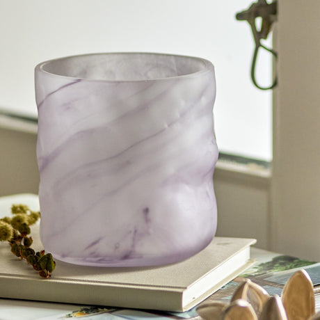 Moore Glass Tealight Holder - Purple