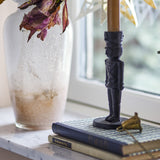 Vernon Cast Iron Christmas Candle Holder - Black