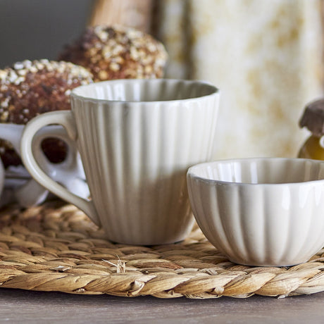 Latina Stoneware Cups 220ml Set of 6 - Beige