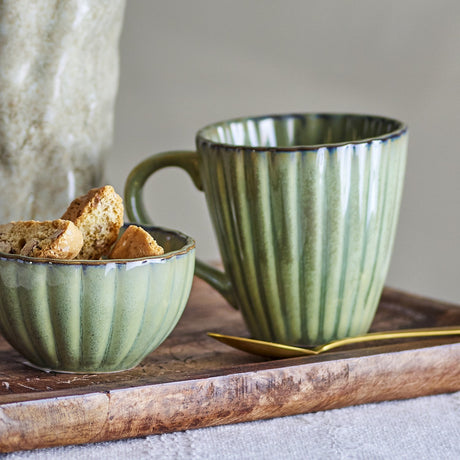 Latina Stoneware Cups 220ml Set of 6 - Green