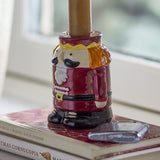 Feast Stoneware Christmas Candle Holder - Red