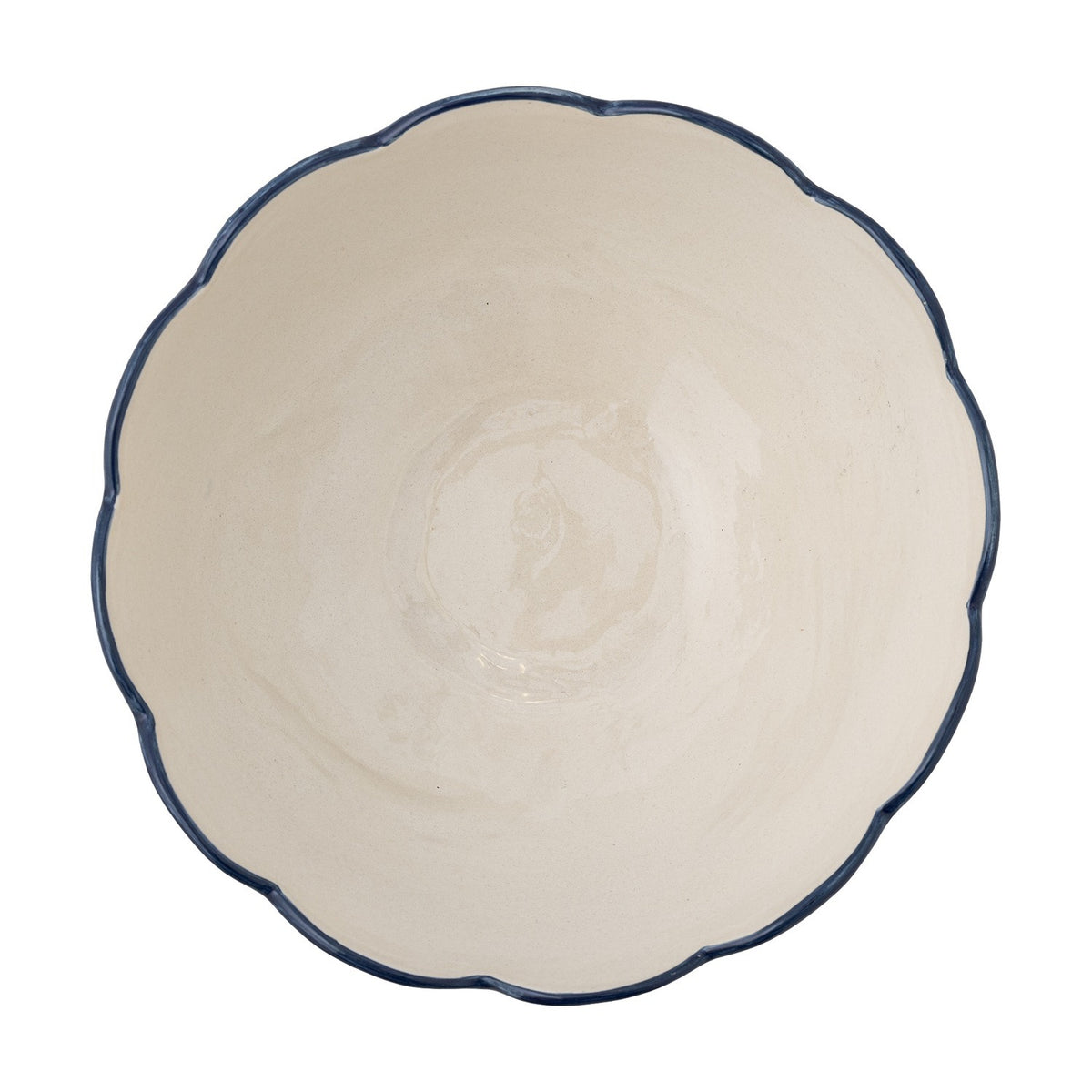 Caliam Striped Stoneware Bowl 25cm - Blue