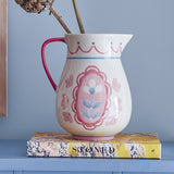 Odina Floral Stoneware Jug 3300ml - Cream