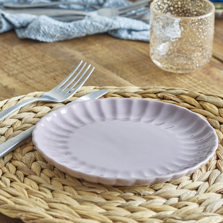 Latina Fluted Stoneware Side Plate - Pink