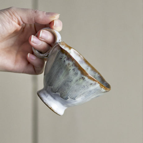 Imogen White Stoneware Cup 175ml - Multi