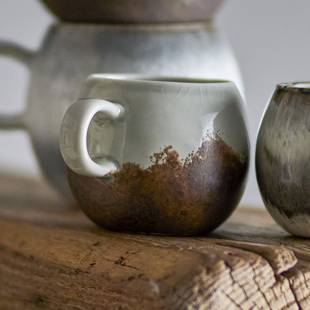 Paula Crackle Stoneware Espresso Cup 140ml - White
