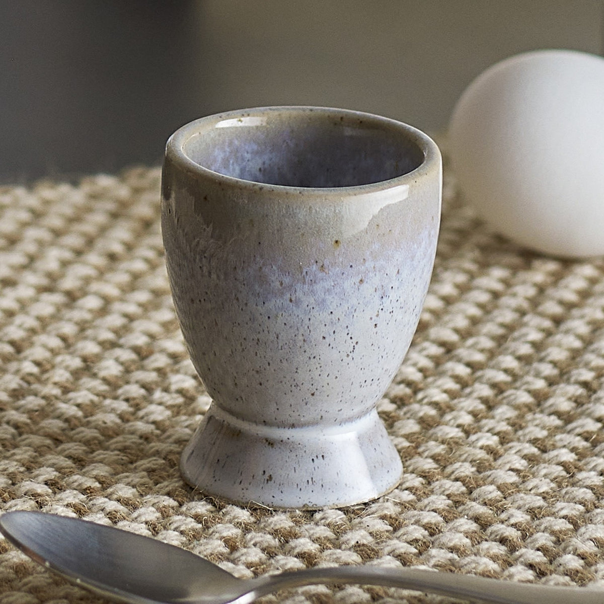 Paula Stoneware Egg Cup - White
