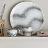 Paula Wavy Stoneware Dinner Plate - White