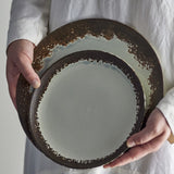 Paula Crackle Stoneware Dinner Plate - Grey