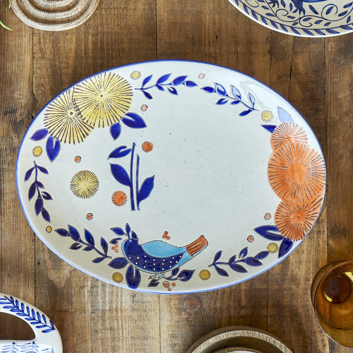 Lynna Stoneware Platter - Multi