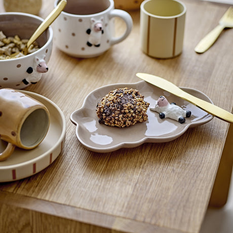 Dolly Cloud Stoneware Plate - Brown